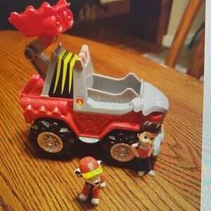 Red and Gray Action Toy Truck with Figures